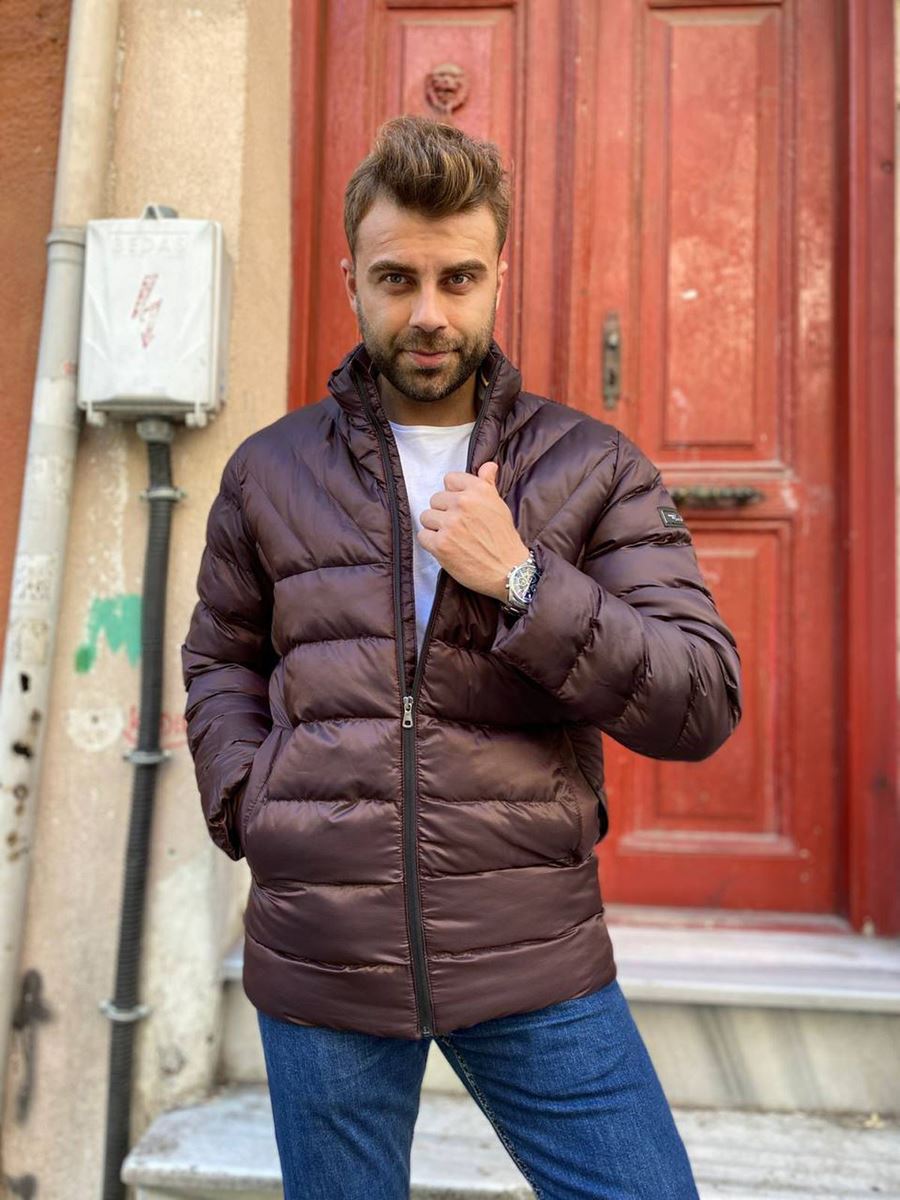 Picture of COPPER SHOULDER DETAILED SPORTS INFLATABLE COAT