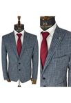 Picture of LIGHT NAVY BLUE PLAIN PATTERNED JACKET