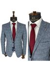 Picture of BLUE PLAIN PATTERN JACKET