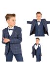 Picture of NAVY BLUE STRIP DETAILED CHILDREN'S SUIT