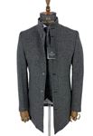 Picture of GRAY FLAT PATTERNED COAT