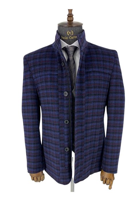 BORDO VE SİYAH ÇİZGİLİ KABAN resmi