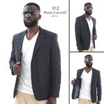 Image de VESTE DÉTAILLÉE NOIR ROUGE FUMÉ POCHES