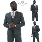 Image de GILET UNI VERT FONCÉ À MOTIFS