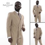 Изображение КРЕМОВЫЙ КОСТЮМ С ПОЯСОМ