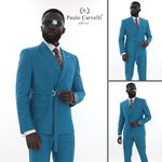 Picture of TURQUOISE BELT DETAILED FLAT SUIT