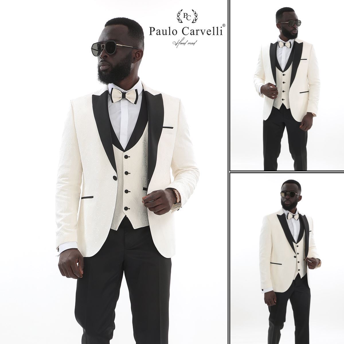 Picture of BLACK WHITE PATTERNED COLLAR DETAILED TUNK