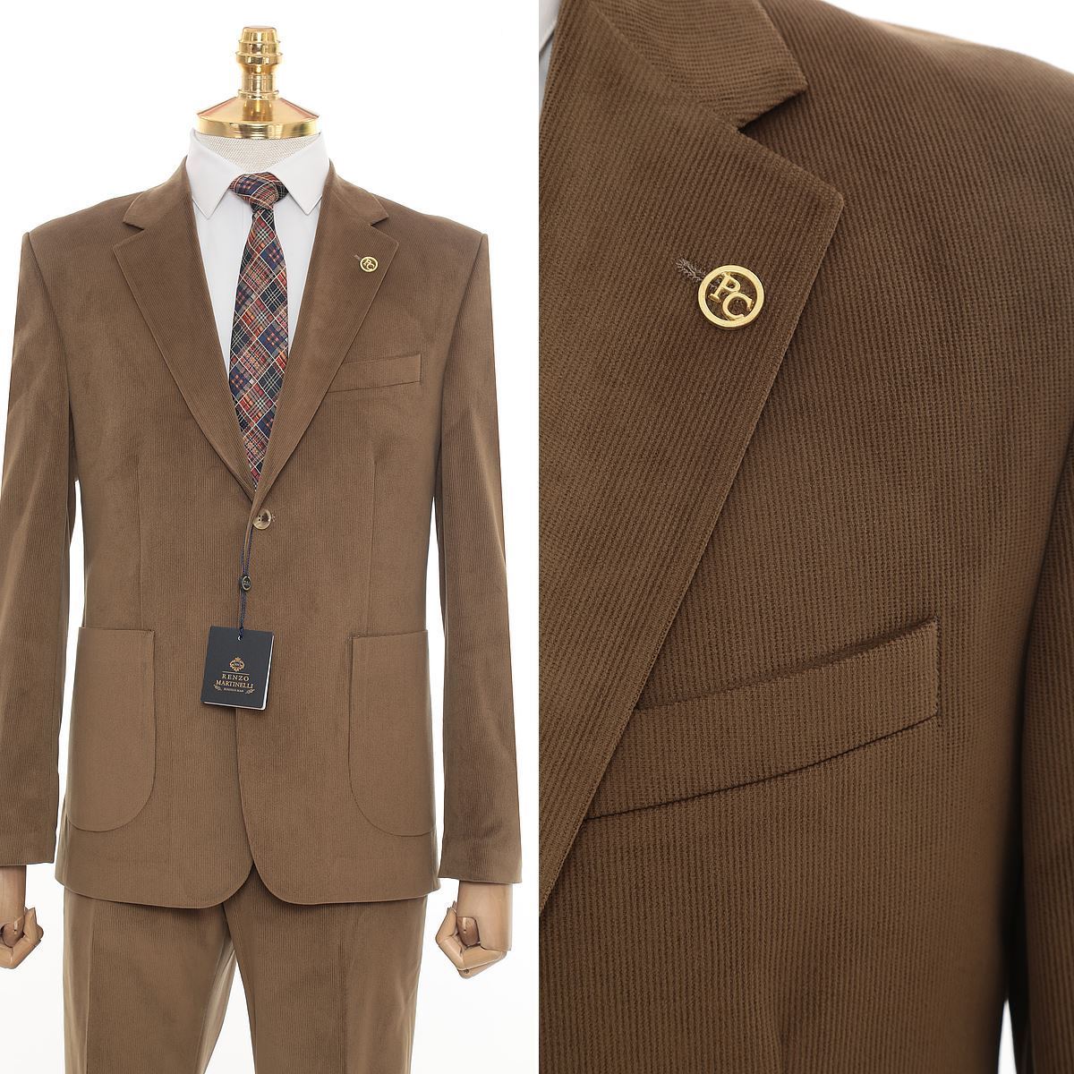 FÜME KAHVE KADİFE CEKET resmi