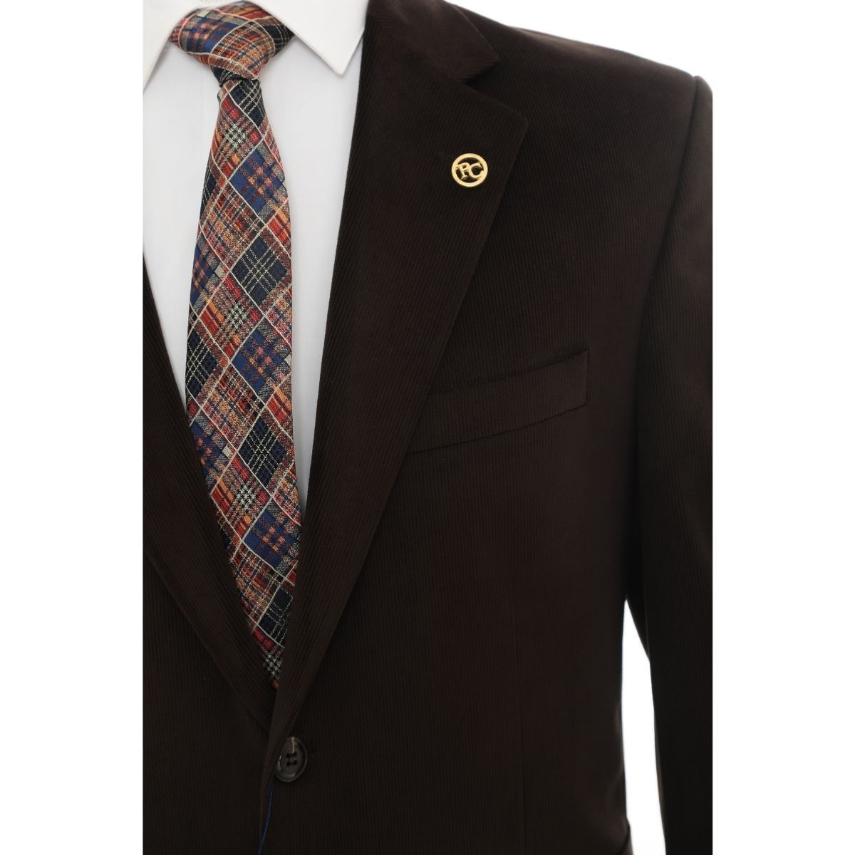 KOYU KAHVE FÜME KADİFE CEKET resmi