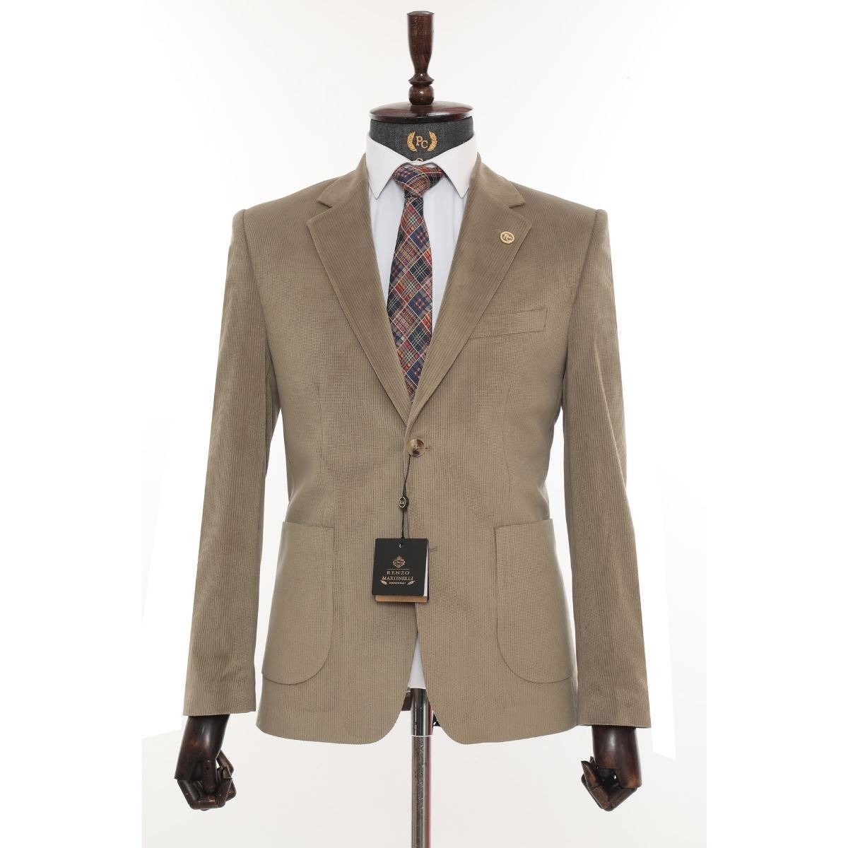 FÜME SÜT KAHVE KADİFE CEKET resmi