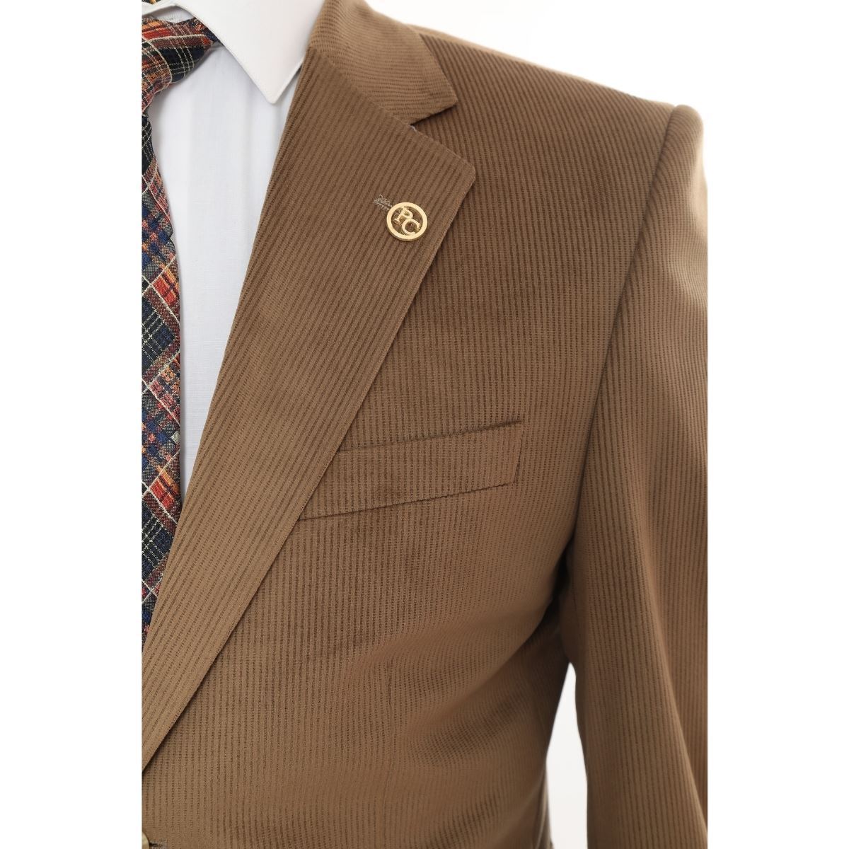 BAKIR RENGİ KADİFE CEKET resmi