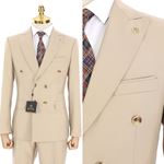 AÇIK BEJ RENGİ DÜZ TAKIM ELBİSE resmi